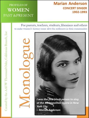 cover image of Profiles of Women Past & Present – Marian Anderson (1902-1993)